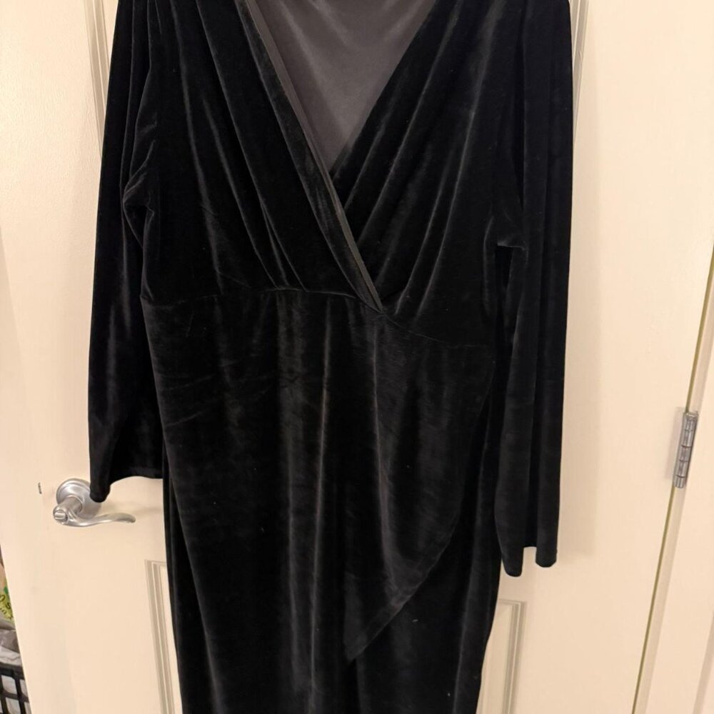 Velvet wrap dress